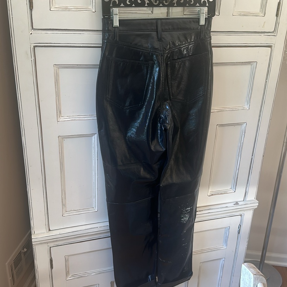 Abercrombie 90's straight vegan leather pants - Picture 4 of 7